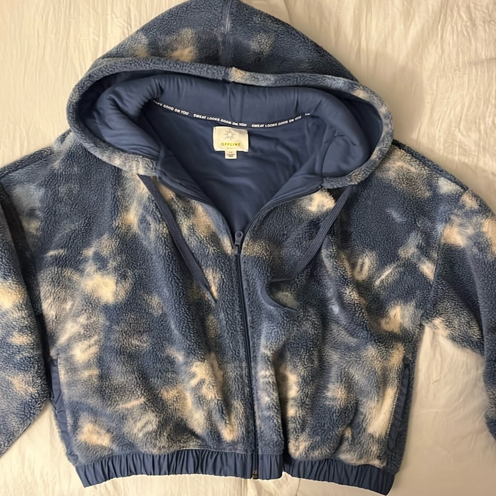 Aerie Offline Sherpa crop jacket